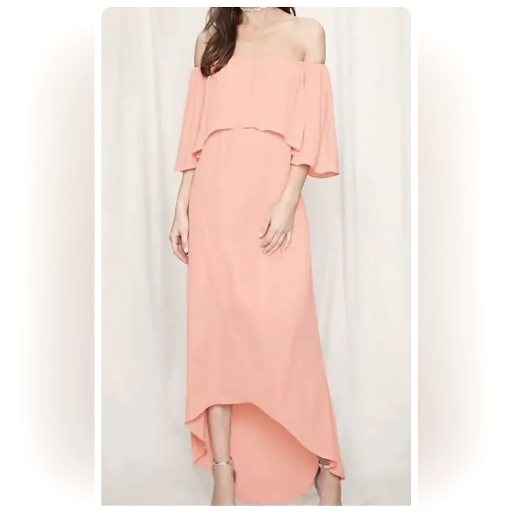 XS Pretty By Rory off-the-shoulder Dress in Blush